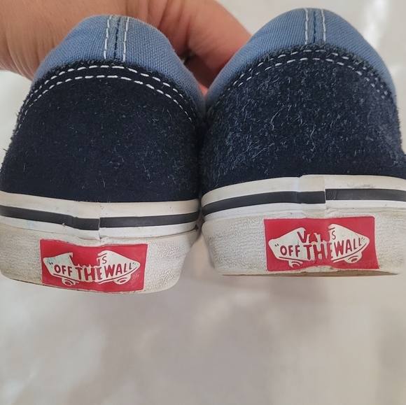 Vans Kids Blue and White Sneakers - Picture 3 of 5